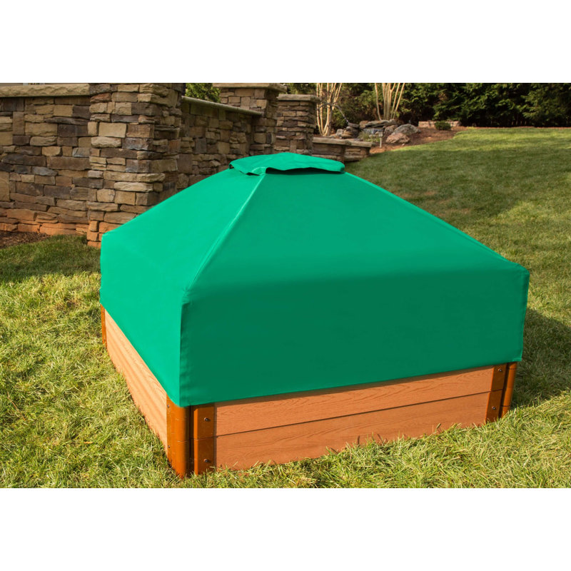 Frame It All 4' x 1'Plastic Square Sandbox with Cover Wayfair